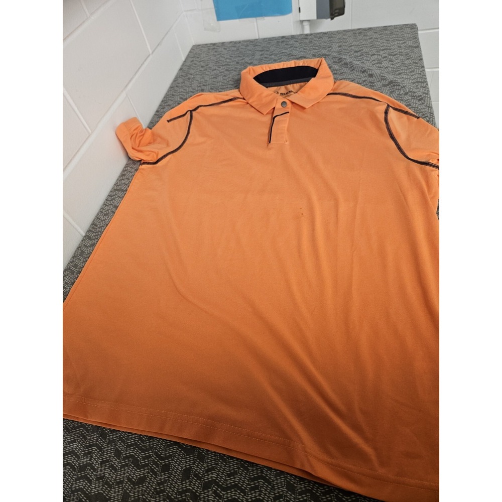 Sunice Shirt Mens Medium Golf Polo Athletic Dry‎ Fitting Orange Short Sleeve